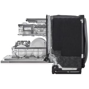 LG Studio 24 in. Top Control Flush-Mount Smart Dishwasher with 45 dBa Sound Level, 3rd-Rack & Dynamic Dry - Custom Panel Ready, , hires