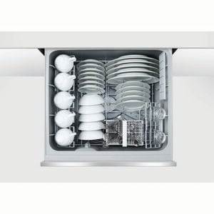 Fisher & Paykel Series 7 24 in. Smart Double Drawer with Front Control, 42 dBa Sound Level & Pocket - Stainless Steel, , hires