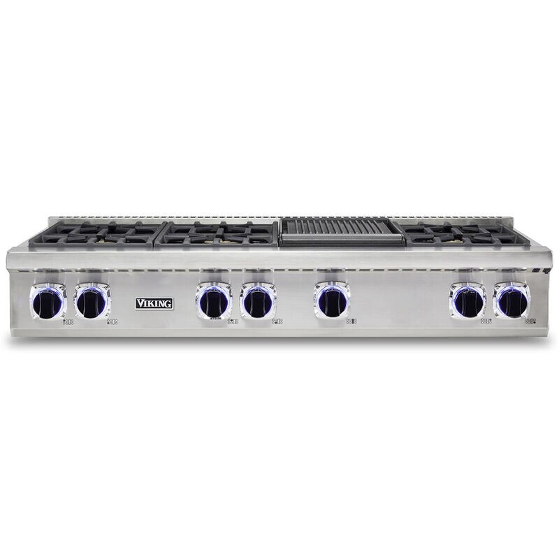 Viking 7 Series 48" SlideIn Gas Cooktop with 6 Sealed Burners, Griddle
