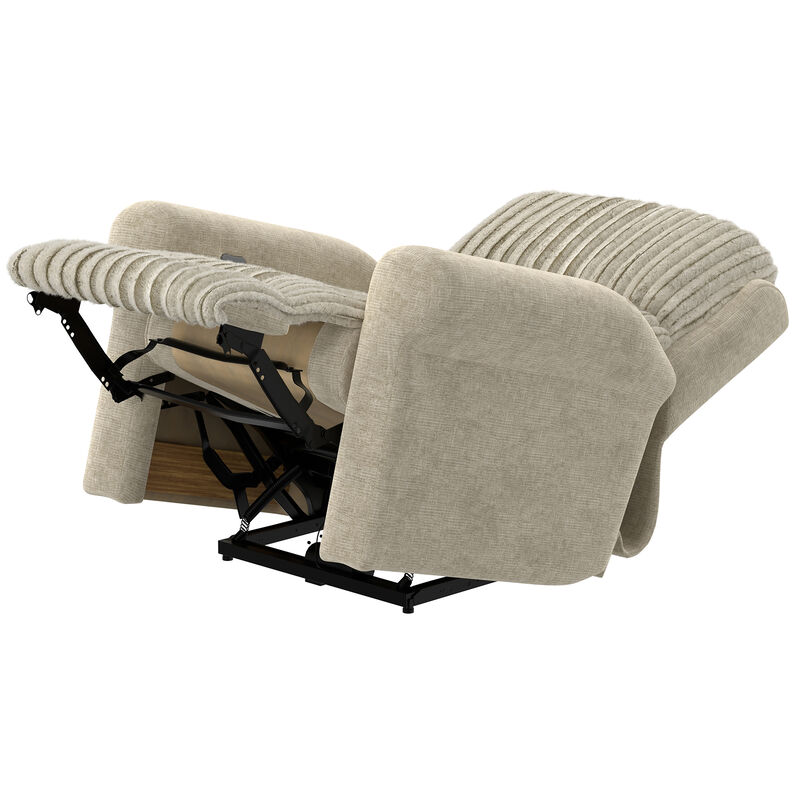 Jackson Furn Foxy Power Lay Flat Recliner with Zero Gravity - Porcelain, , hires