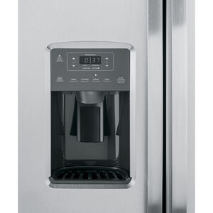 GE 33 in. 23 cu. ft. Side by Side Refrigerator with Ice & Water Dispenser - Fingerprint Resistant Stainless, Fingerprint Resistant Stainless, hires