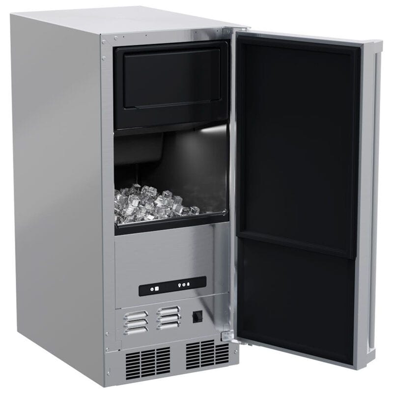 Marvel 15 in. Built-In Undercounter Outdoor Ice Maker with 28 lb. Ice Storage, Auto-Defrost & Digital Control - Stainless Steel, , hires