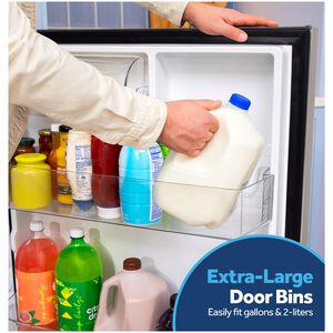 GE 30 in. 21.0 cu. ft. Garage-Ready Top Freezer Refrigerator - Fingerprint Resistant Stainless, Fingerprint Resistant Stainless, hires