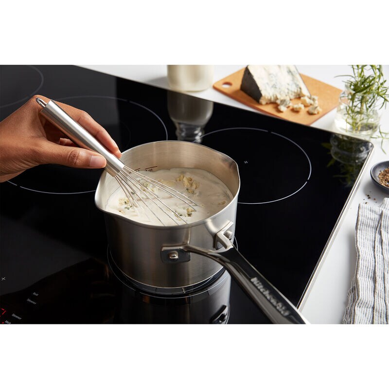 KitchenAid 30 in. 5-Burner Induction Cooktop with Simmer Burner & Power Burner - Black, , hires