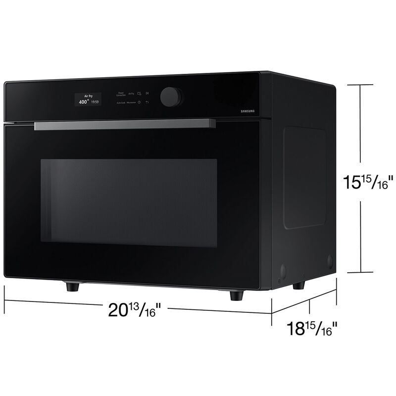 Samsung 21 in. 1.2 cu. ft. 900W Countertop Microwave with Convection Cooking - Black Glass, , hires