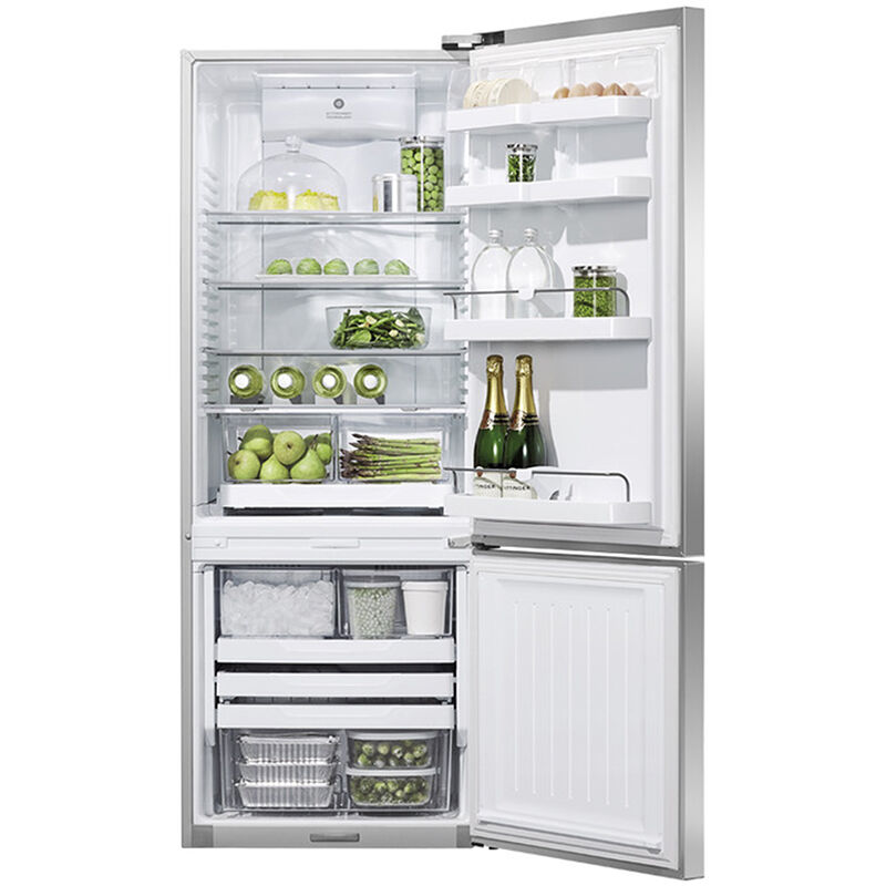 Fisher & Paykel Series 5 25 in. 13.5 cu. ft. Smart Counter Depth Bottom Freezer Refrigerator - Stainless Steel, , hires