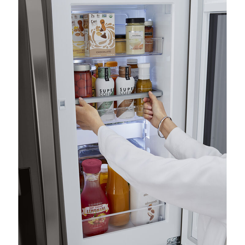 LG 36 in. 22.5 cu. ft. Smart Counter Depth 4-Door French Door Refrigerator with External Ice & Water Dispenser- Black Stainless Steel, Black Stainless Steel, hires