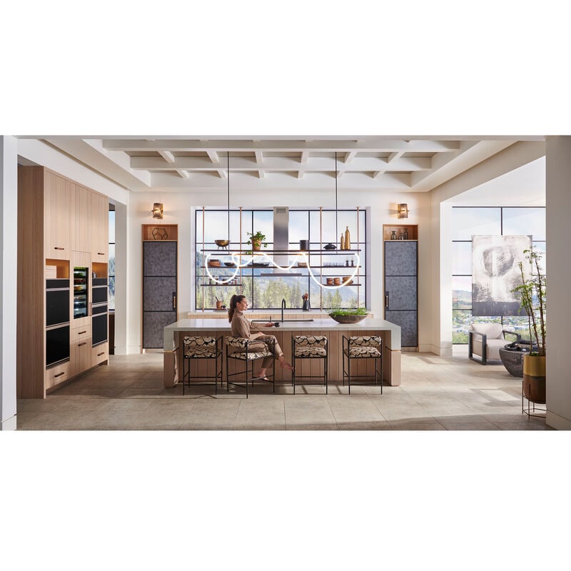 Monogram Minimalist Series 30 in. 10 cu. ft. Smart Top Control SpeedElectric Double Wall Oven with True European Convection - Stainless Steel, , hires