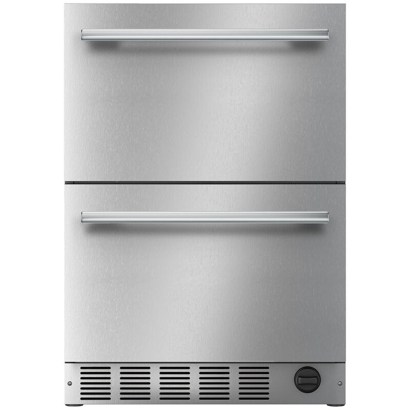 Thermador 24 in. 4.3 cu. ft. Double Refrigerator & Freezer Drawer - Custom Panel Ready, , hires