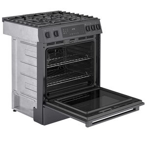 Bosch 30 in. 4.8 cu. ft. Convection Oven Slide-In Gas Range with 5 Sealed Burners - Black Stainless, , hires