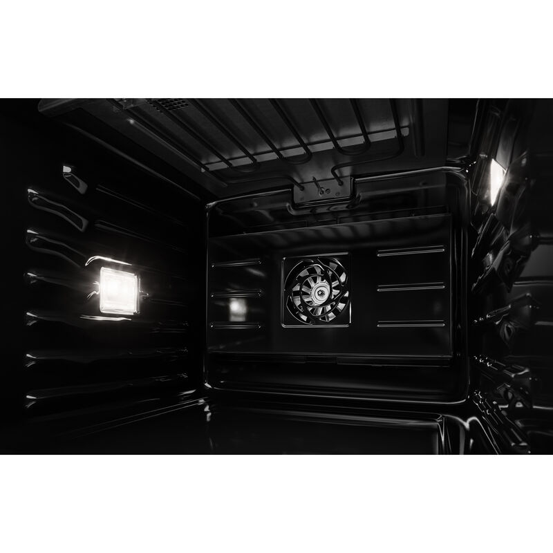 JennAir Noir 27 in. 8.6 cu. ft. Front Control Electric Double Wall Oven with Standard Convection - Floating Glass Black, , hires