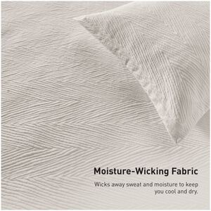 BEDGEAR Performance Duvet & 2pc Sham Set, Arrowhead, Cream, Queen, , hires