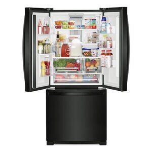 Whirlpool 30 in. 19.7 cu. ft. French Door Refrigerator with Ice Maker - Black, Black, hires