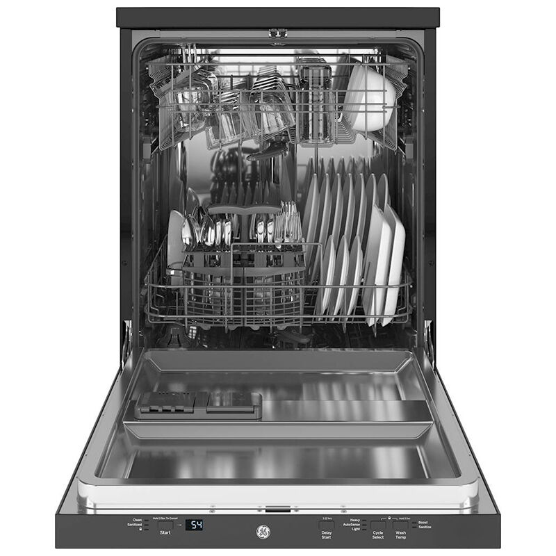 GE 24 in. Top Control Portable Dishwasher with 54 dBa Sound Level & Pocket - Stainless Steel, Stainless Steel, hires