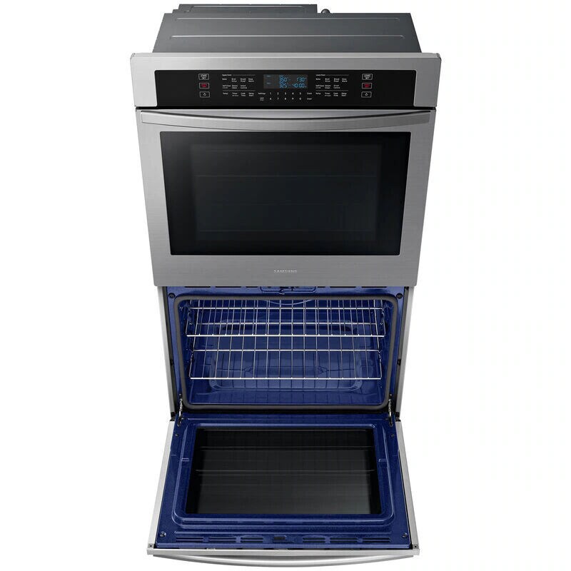 Samsung 30 in. 10.2 cu. ft. Smart Top Control Electric Double Wall Oven - Stainless Steel, Stainless Steel, hires