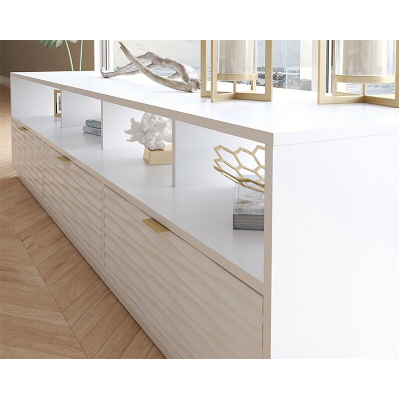 Sauder White 3-Drawer TV Credenza with Storage, , hires