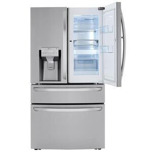 LG 36 in. 29.5 cu. ft. Smart 4-Door French Door Refrigerator with External Ice & Water Dispenser - PrintProof Stainless Steel, PrintProof Stainless Steel, hires