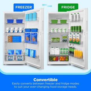 Midea 30 in. 21.1 cu. ft. Garage-Ready Double-Drawer Upright Freezer with Adjustable Shelves - White, , hires