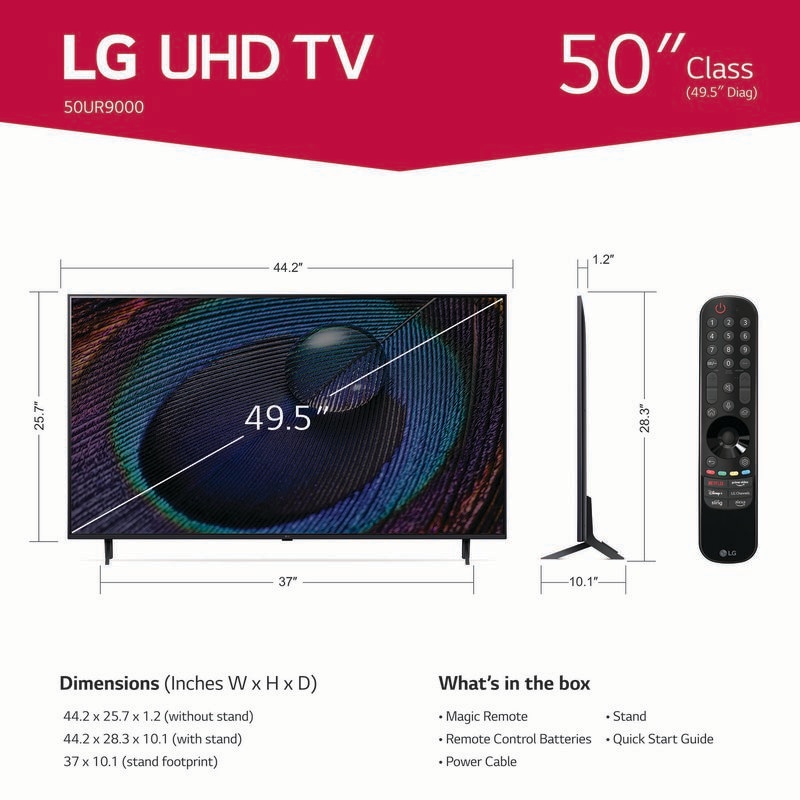 LG - 50" Class UR9000 Series LED 4K UHD Smart webOS TV, , hires