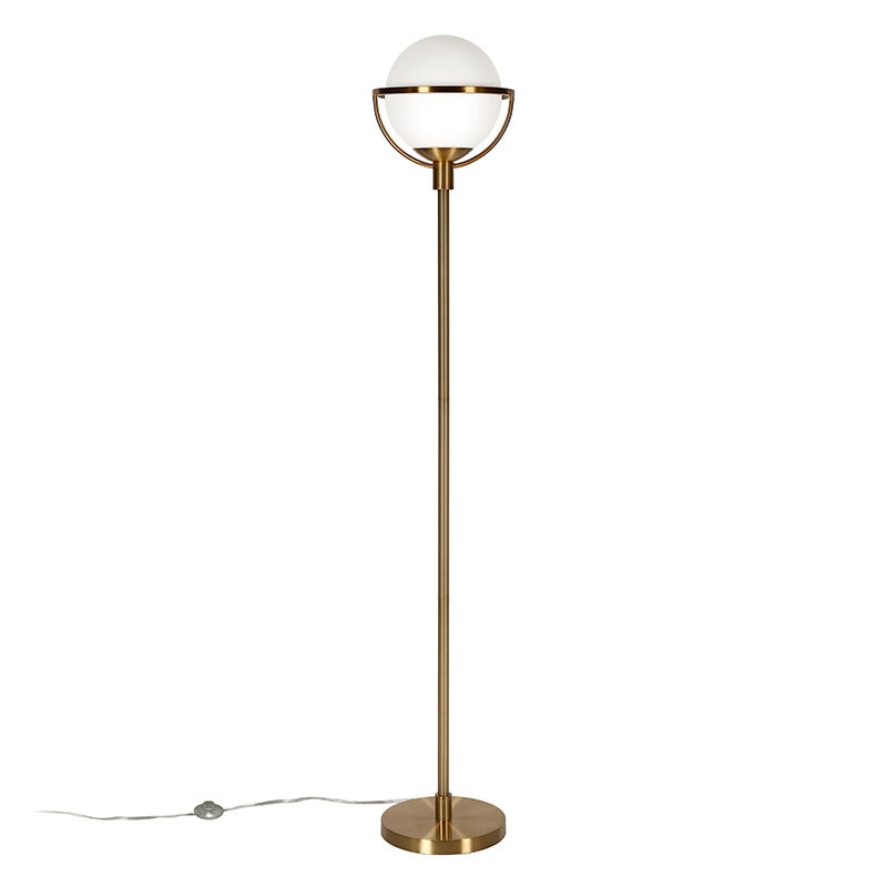 Hudson C Cieonna Brass Globe, Brass Globe Floor Lamp
