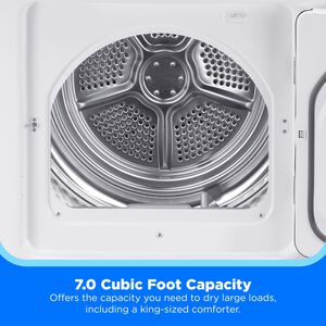 Midea 27 in. 7.0 cu. ft. Smart Electric Dryer with Sensor Dry & Sanitize Cycle - White, White, hires