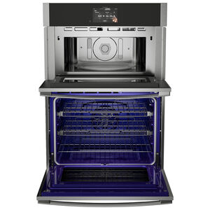 GE Profile 30 in. 6.4 cu. ft. Smart Speed/Steam Electric Microwave/Wall Oven Combo with True European Convection & Sensor Cooking - Stainless Steel, , hires