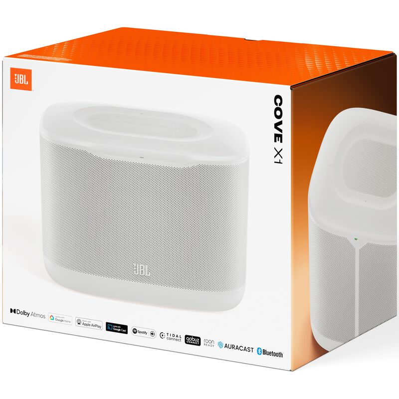 JBL COVE X1 3D Room-Filling Wi-Fi Home Speaker (Each) - White, White, hires