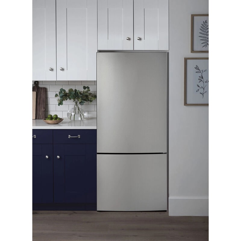 GE 31 in. 17.7 cu. ft. Counter Depth Bottom Freezer Refrigerator - Fingerprint Resistant Stainless, , hires