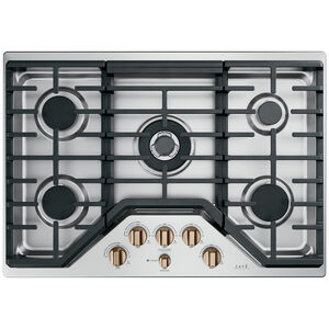 Cafe Knob Set for 5 Piece Gas Cooktops and Ranges - Bronze, , hires