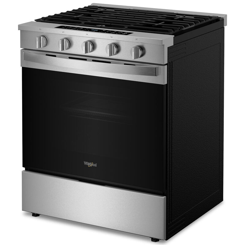 Whirlpool 30 in. 5 cu. ft. Smart Air Fry True European Convection Slide-In Gas Range with 5 Sealed Burners - Fingerprint Resistant Stainless, Fingerprint Resistant Stainless, hires
