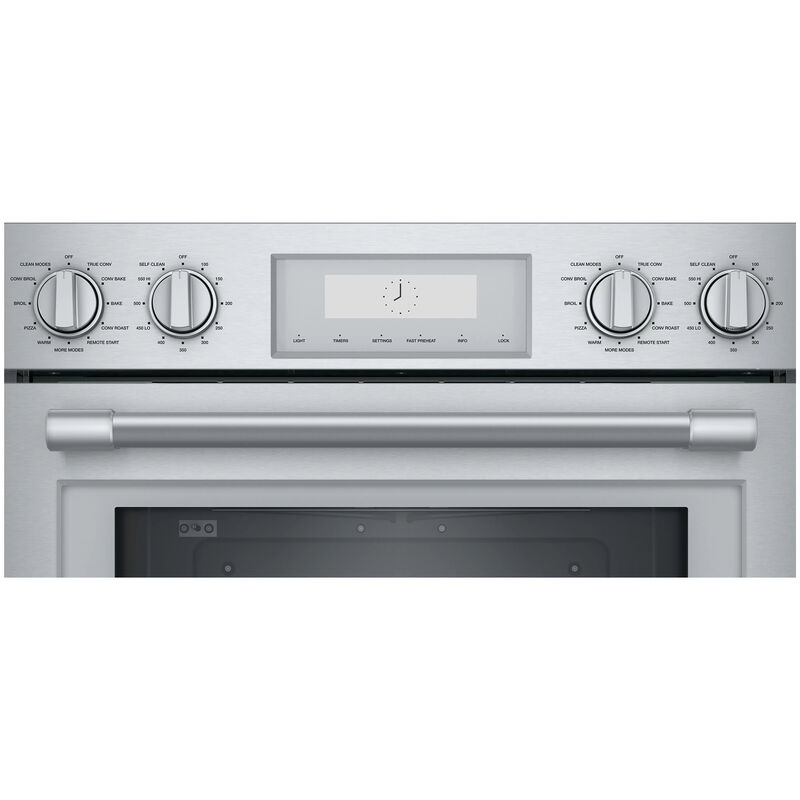 Thermador Professional Series 30 in. 9 cu. ft. Smart Top Control Electric Double Wall Oven with True European Convection - Stainless Steel, , hires