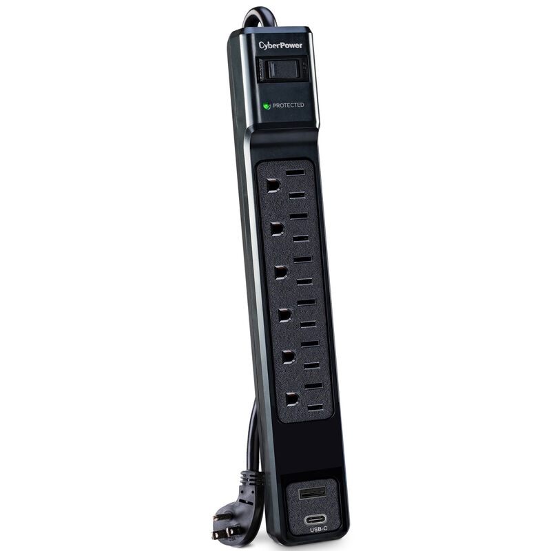 CyberPower P604UCBK Surge Protector - Black, , hires