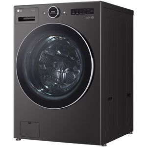 LG 27 in. 5.0 cu. ft. Front Loading Smart Washer with 25 Wash Programs, 19 Wash Options, Sanitize Cycle, Steam Wash & Self Clean - Black Steel, , hires