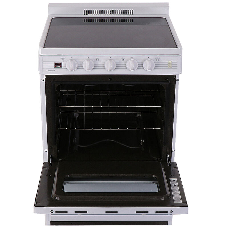 Premier 24 in. 3 cu. ft. Electric Range with Smoothtop Burners - White, , hires
