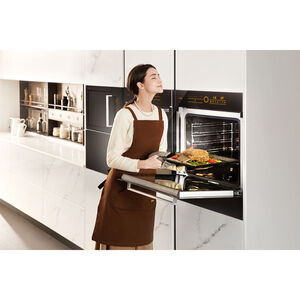 Fotile 24 in. 2.4 cu. ft. Electric Wall Oven with Standard Convection & Manual Clean - Black Tempered Glass, , hires