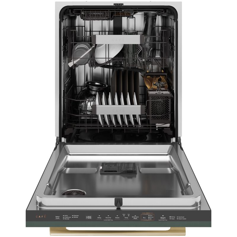 Cafe 24 in. Top Control Flush-Mount Smart Dishwasher with 44 dBA Sound Level, 3rd-Rack & Dual Convection Ultra Dry - Custom Panel Ready, , hires