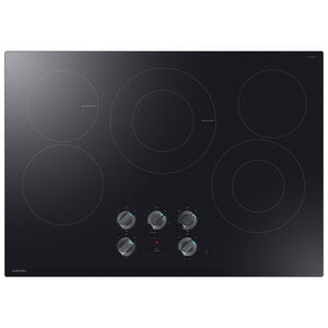 Samsung 30 in. 5-Burner Smart Electric Cooktop with Simmer Burner & Power Burner - Black, , hires