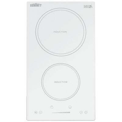Summit 12 in. 2-Burner Induction Cooktop - White | SINC2B231W