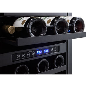 Summit 18 in. Undercounter Wine Cooler with Wood Racks, Dual Temperature Zones & 28 Bottle Capacity - Stainless Steel, , hires