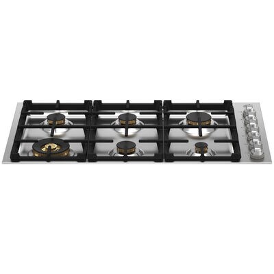Bertazzoni Master Series 36 in. 6-Burner Natural Gas Cooktop with Simmer Burner & Power Burner - Stainless Steel | MAST366QBXT