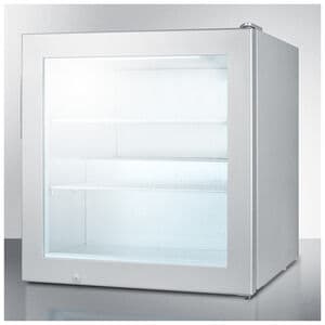 Summit 24 in. 2.0 cu. ft. Compact Upright Freezer with Adjustable Shelves - Stainless Steel, , hires