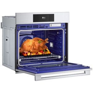 LG Studio 30 in. 4.7 cu. ft. Smart Steam Electric Single Wall Oven with True European Convection - Stainless Steel, , hires