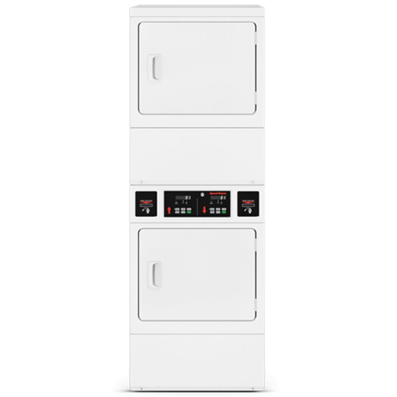 Speed Queen 27 in. 7.0 cu. ft. Commercial Stacked Gas Dryer - White, , hires