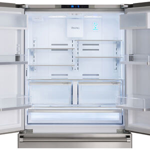 Viking 3 Series 36 in. 19.9 cu. ft. Counter Depth French Door Refrigerator with Internal Water Dispenser - Stainless Steel, , hires