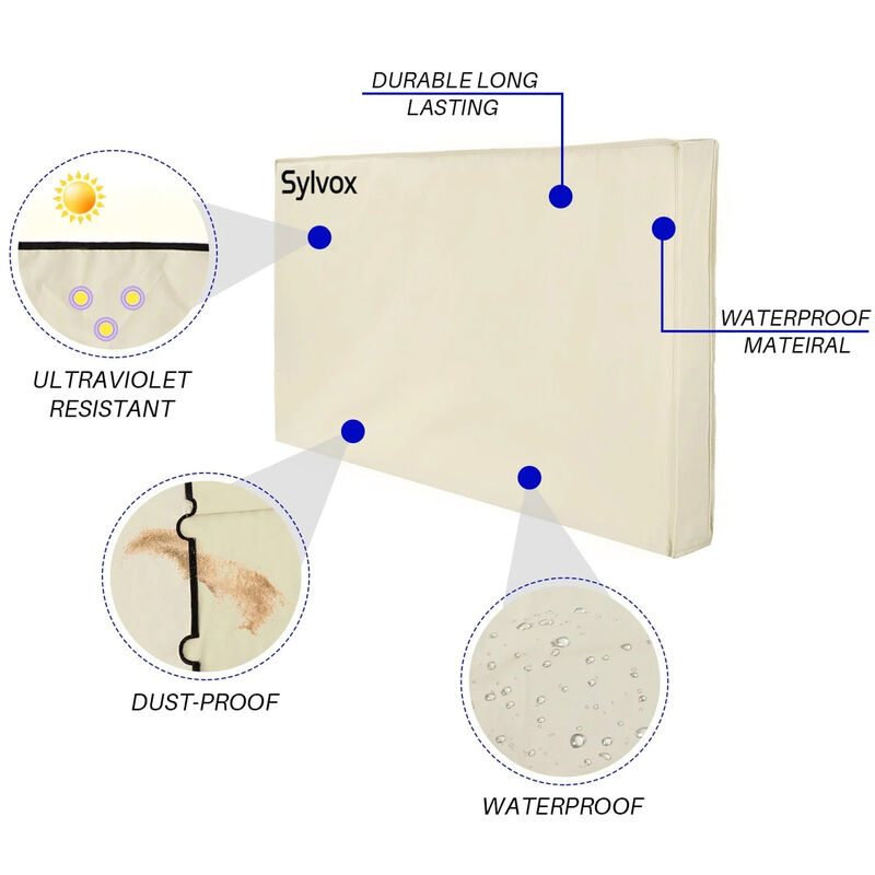 Sylvox Waterproof Outdoor TV Cover for 70-75" - Beige, , hires