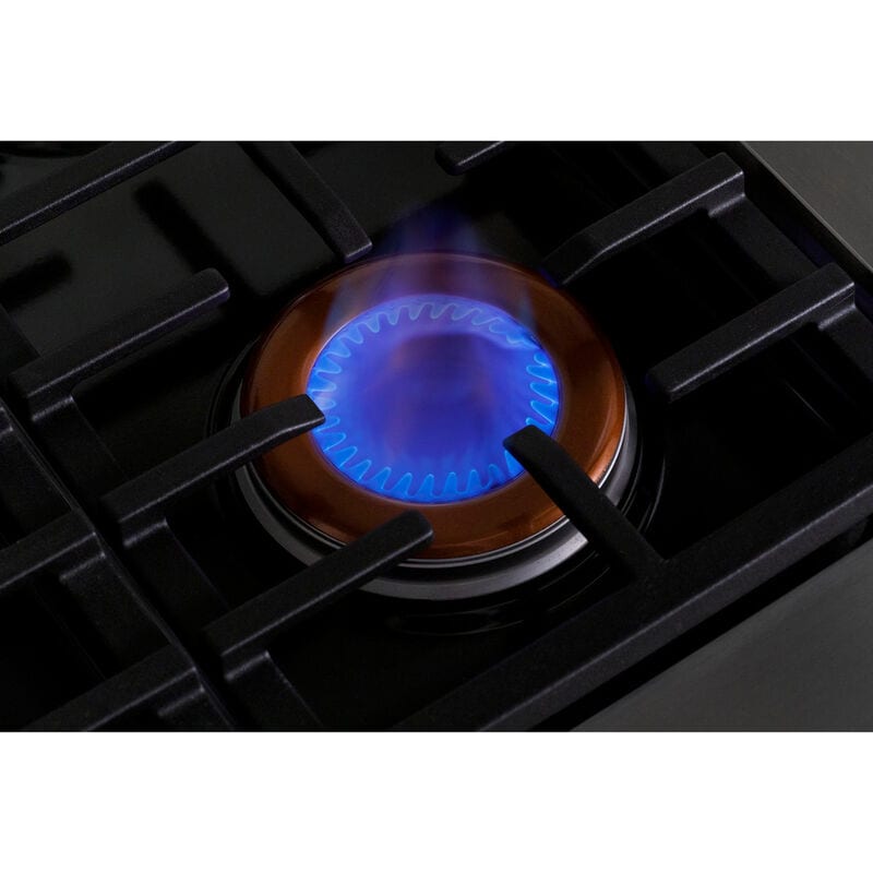 Cafe Commercial-Style 48 in. 8.2 cu. ft. Smart Air Fry True European Convection Double Oven Dual Fuel Range with 6 Sealed Burners & Griddle - Matte Black, Matte Black, hires