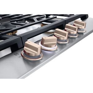 LG Studio 30 in. 5-Burner Smart Natural Gas Cooktop with Griddle, Simmer Burner & Power Burner - Essence White, , hires