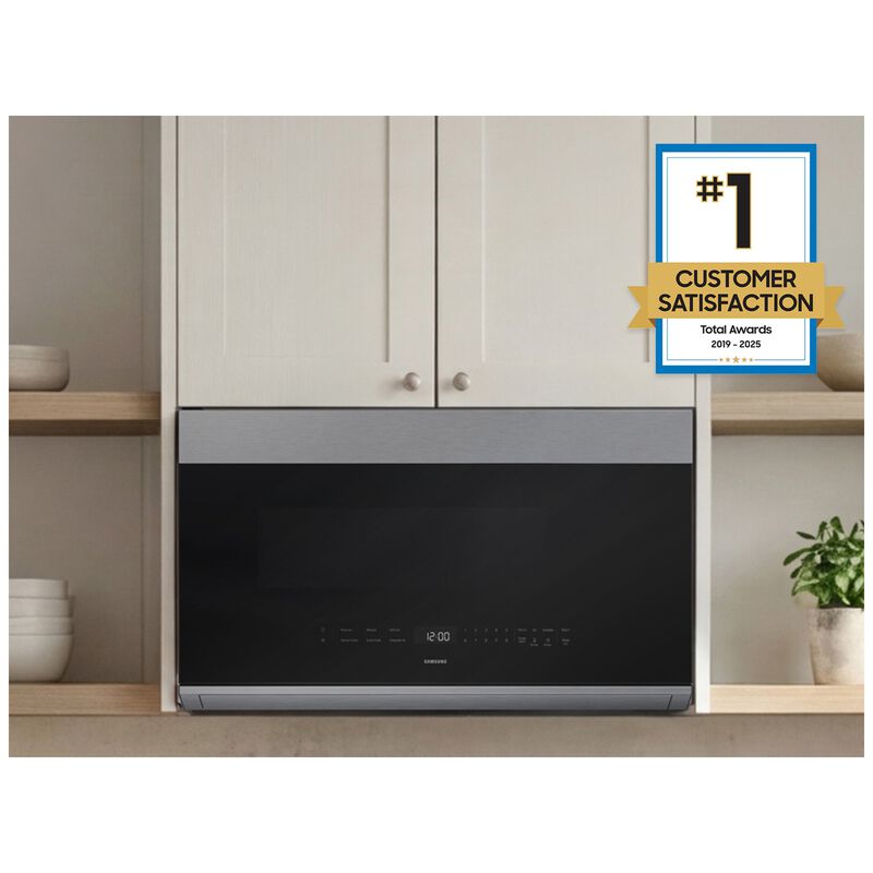 Samsung 30 in. 2.1 cu. ft. 1000W Smart Over-the-Range Microwave with 500 CFM & Sensor Cooking - Stainless Steel, , hires