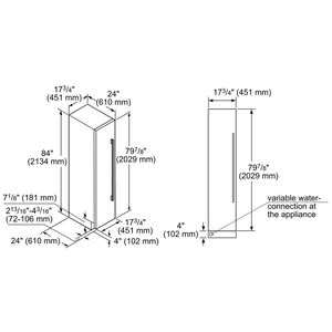Thermador 18 in. 8.6 cu. ft. Built-in Smart Double-Drawers Upright Freezer with Ice-Maker & Adjustable Shelves - Custom Panel Ready, , hires