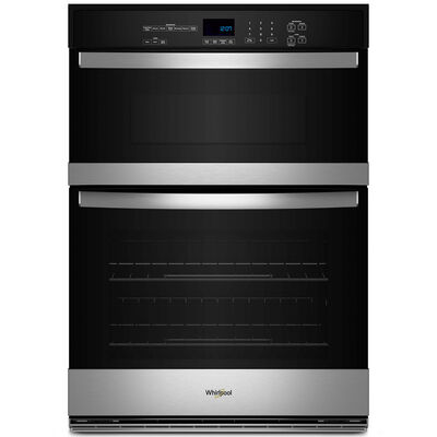 Whirlpool 30 in. 6.4 cu. ft. Electric Microwave/Wall Oven Combo with Sensor Cooking - Stainless Steel | WOEC3030LS
